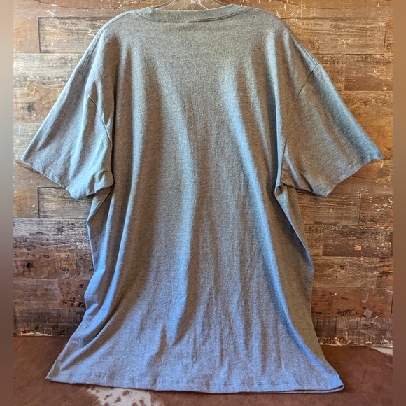 2/$10 Sonoma Goods Life Western Trail Supply Logo Heather Gray Tee - Picture 9 of 14